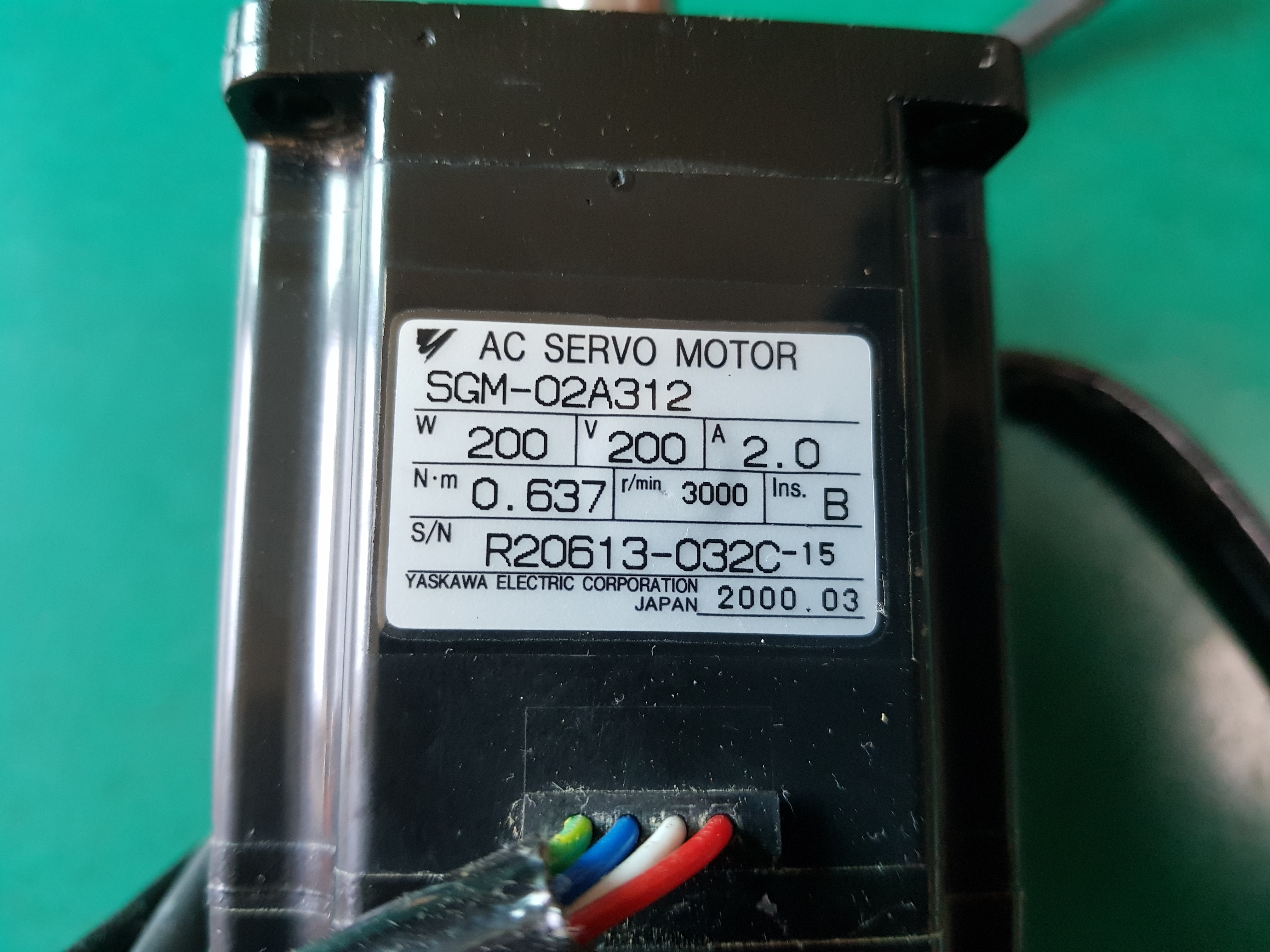AC SERVO MOTOR SGM-02A312(200W-중고)