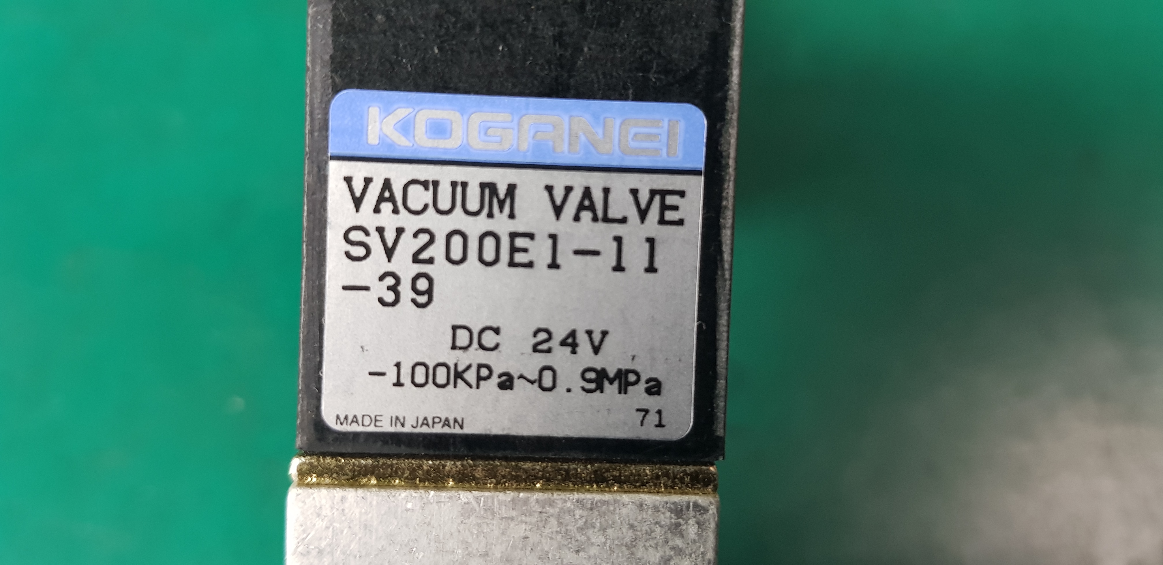 VACUUM VALVE SV200E1-11-39 (A급 미사용품)