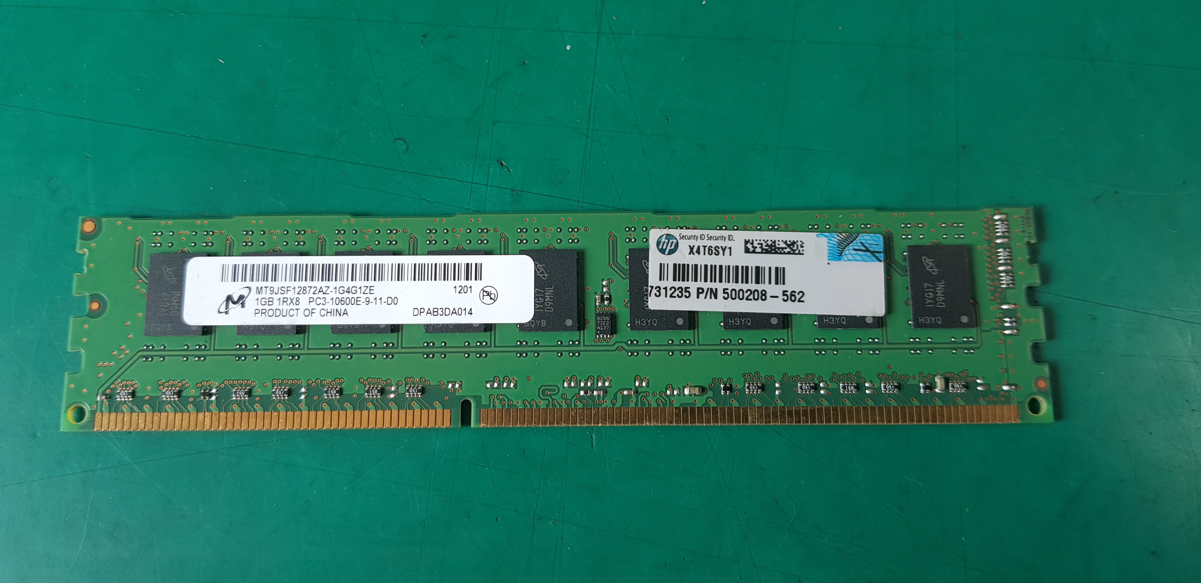 MEMORY 1GB 1RX8 PC3-10600E (중고)