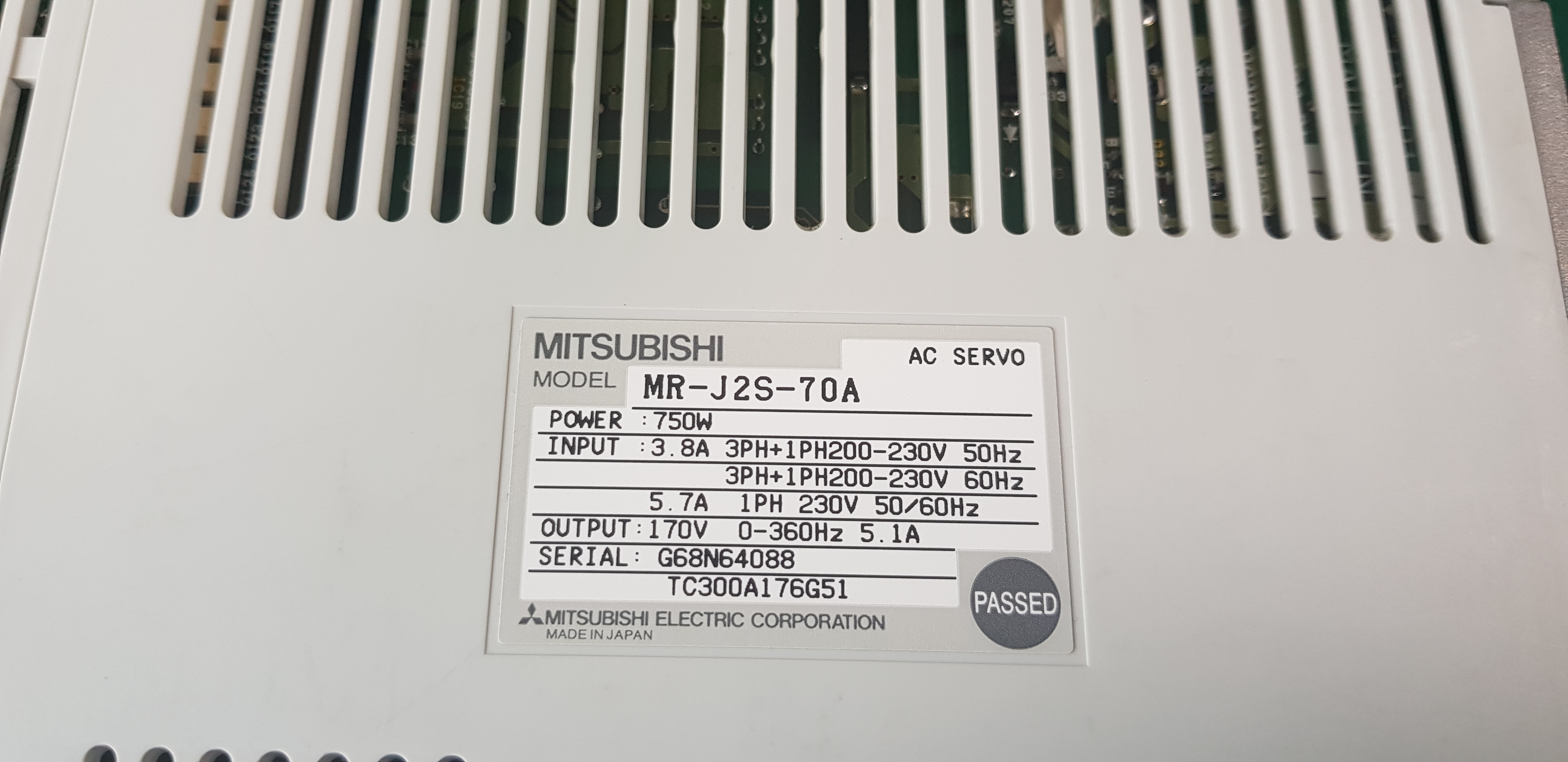 MITSUBISHI AC SERVO DRIVER MR-J2S-70A (중고) 미쓰비씨 서보드라이브