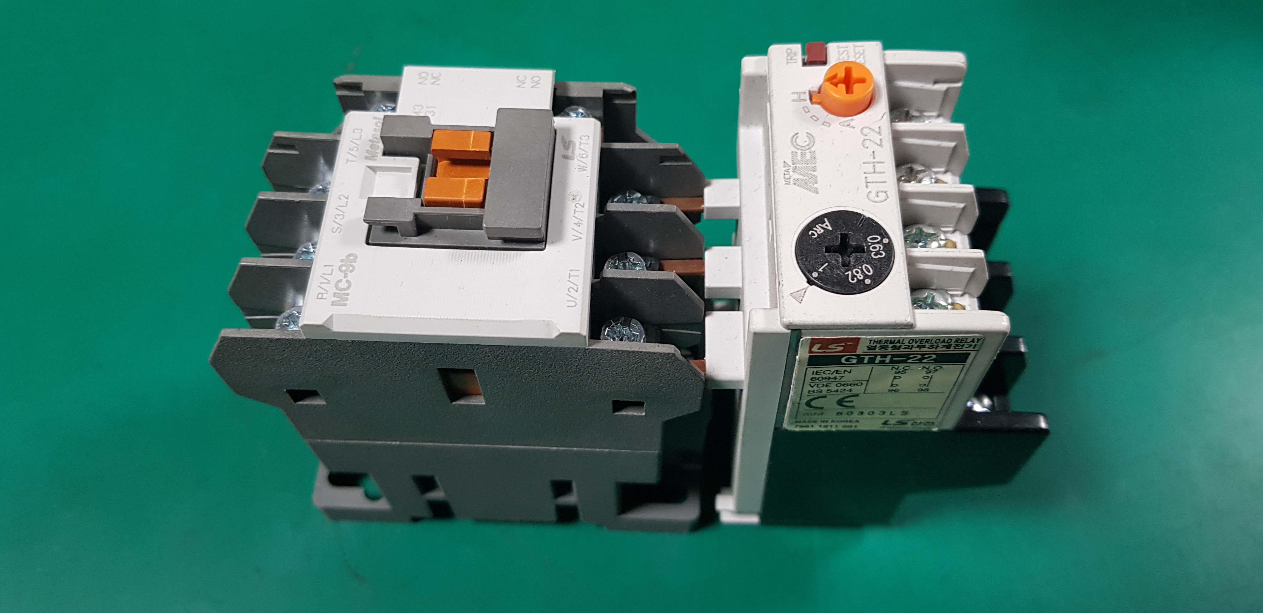 LS CONTACTOR+THERMAL OVERLOAD RELAY MC-9b + GTH-22 (중고) 전자개폐기+열동형과부하계전기