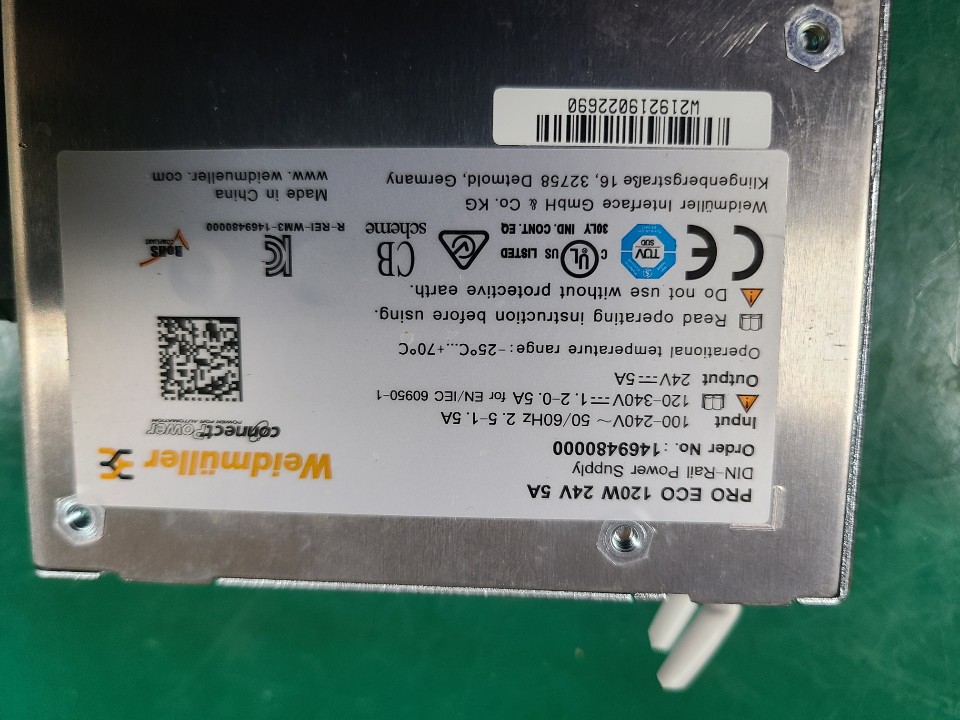 WEIDMULLER POWER SUPPLY PRO-ECO-120W 24V 5A 1469480000 (중고) 바이드뮬러 파워 서플라이