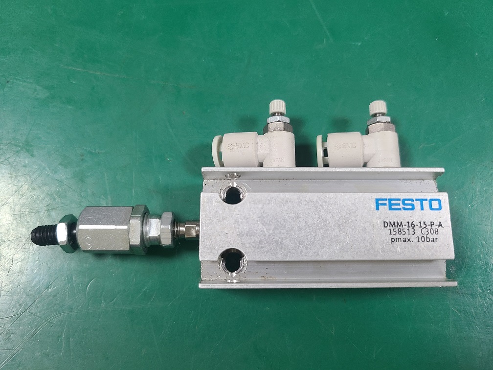 FESTO AIR CYLINDER DMM-16-15-P-A, FK-M6 훼스토 실린더, 조인트 (중고)