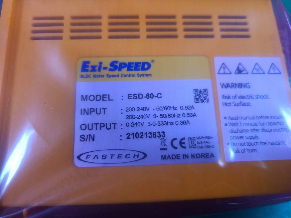 (A급-포장상태)FASTECH EZI-SPEED BLDC MOTOR SPEED CONTROL ESD-60-C  이지스피드 콘트롤러