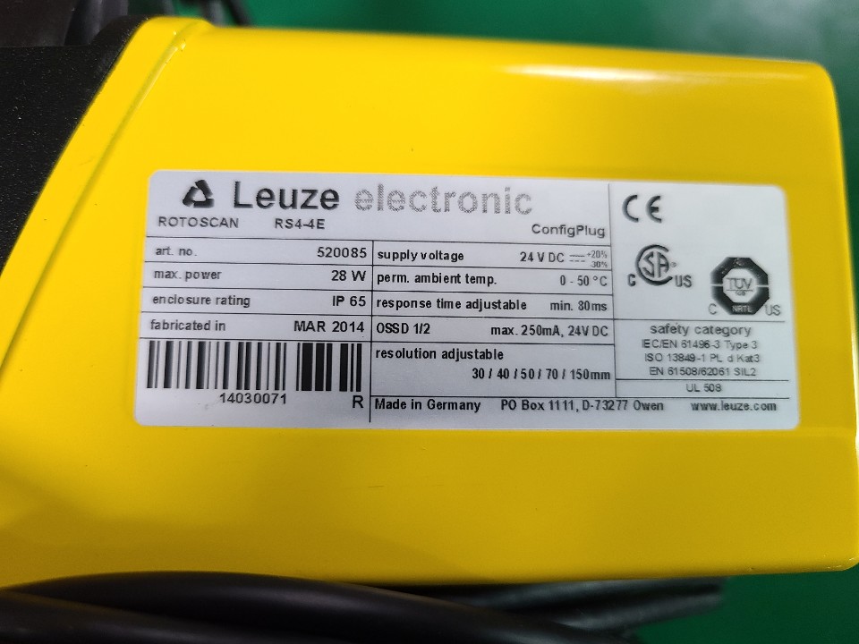 LEUZE ROTOSCAN RS4-4E 안전 레이져 스캔센서