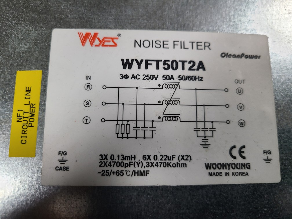 NOISE FILTER WYFT50T2A (중고) 노이즈 필터