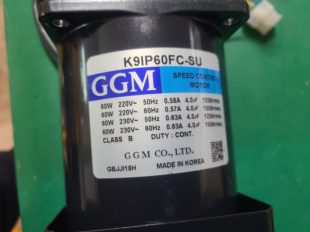 (미사용중고) GGM SPEED CONTROL MOTOR K9IP60FC-SU 60W 스피드콘트롤모타