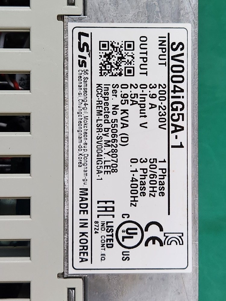 LSIS INVERTER SV004IG5A-1  LS산전 인버터 (중고)