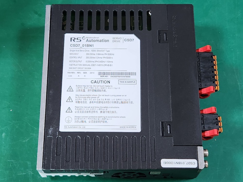 RS-AUTOMATION SERVO DRIVE CSD7-01BN1 RS오토메이션 서보 드라이브 (중고)