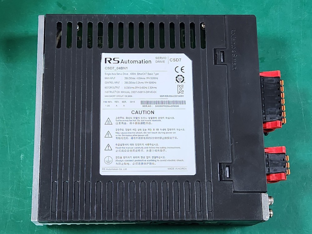 RS-AUTOMATION SERVO DRIVE CSD7-04BN1 RS오토메이션 서보 드라이브 (중고)