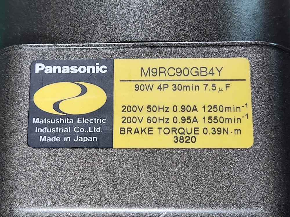 PANASONIC BRAKE MOTOR M9RC90GB4Y + M9GC7.5B 파나소닉 브레이크 모터(중고)