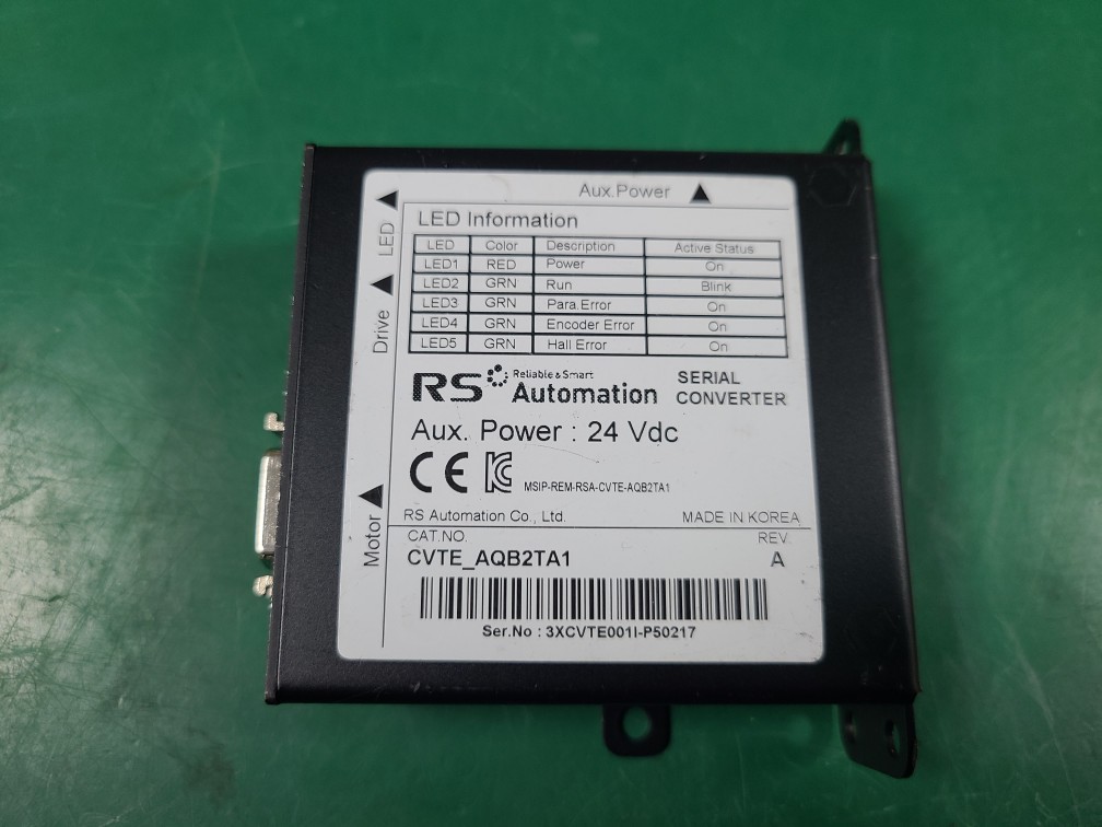 (A급-미사용품) RS-AUTOMATION SERIAL CONVERTER CVTE-AQB2TA1 알에스오토메이션 리니어 엔코더 컨버터