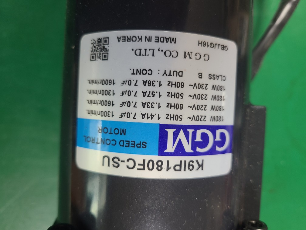 GGM SPEED CONTROL MOTOR K9IP180FC-SU+K9P3BUH (중고) 속도조절모타