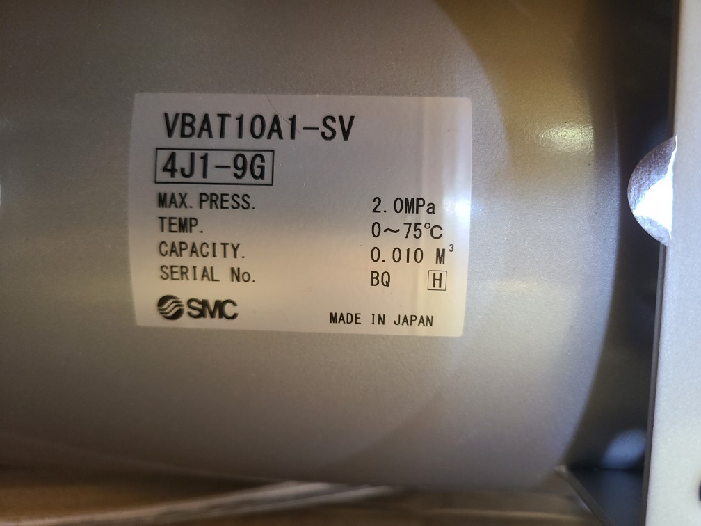 (A급-미사용품) SMC AIR TANK VBAT10A1-SV 에어탱크