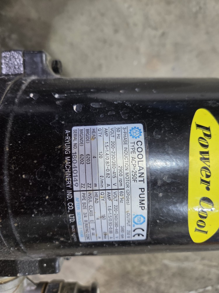 COOLANT PUMP ACP-250F 3상 인덕션 모타 (중고)