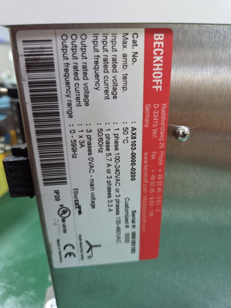 BECKHOFF Digital Compact Servo Drive AX5103-0000-0200 (중고)