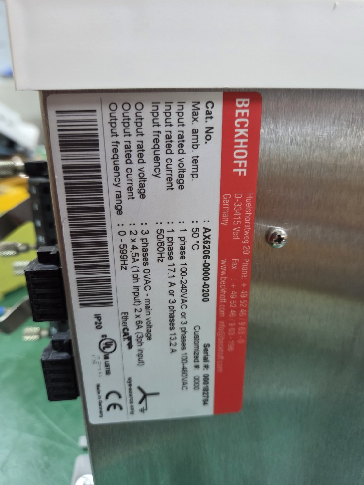 BECKHOFF Digital Compact Servo Drive AX5206-0000-0200 (중고)