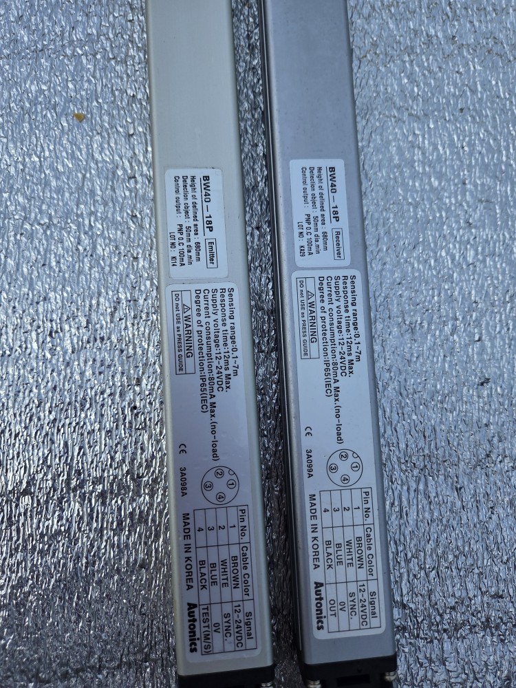 AUTONICS AREA SENSOR BW40-18P (중고) 오토닉스 에리어 센서