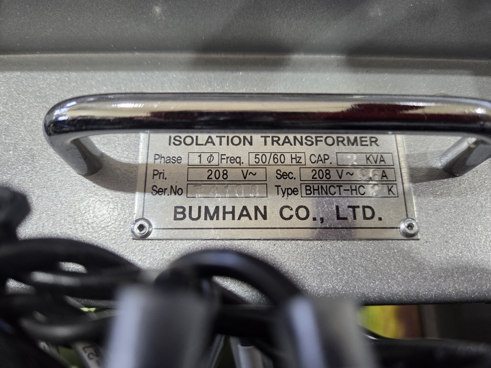 ISOLATION TRANSFORMER BHNCT-HC2K 2KVA(중고)