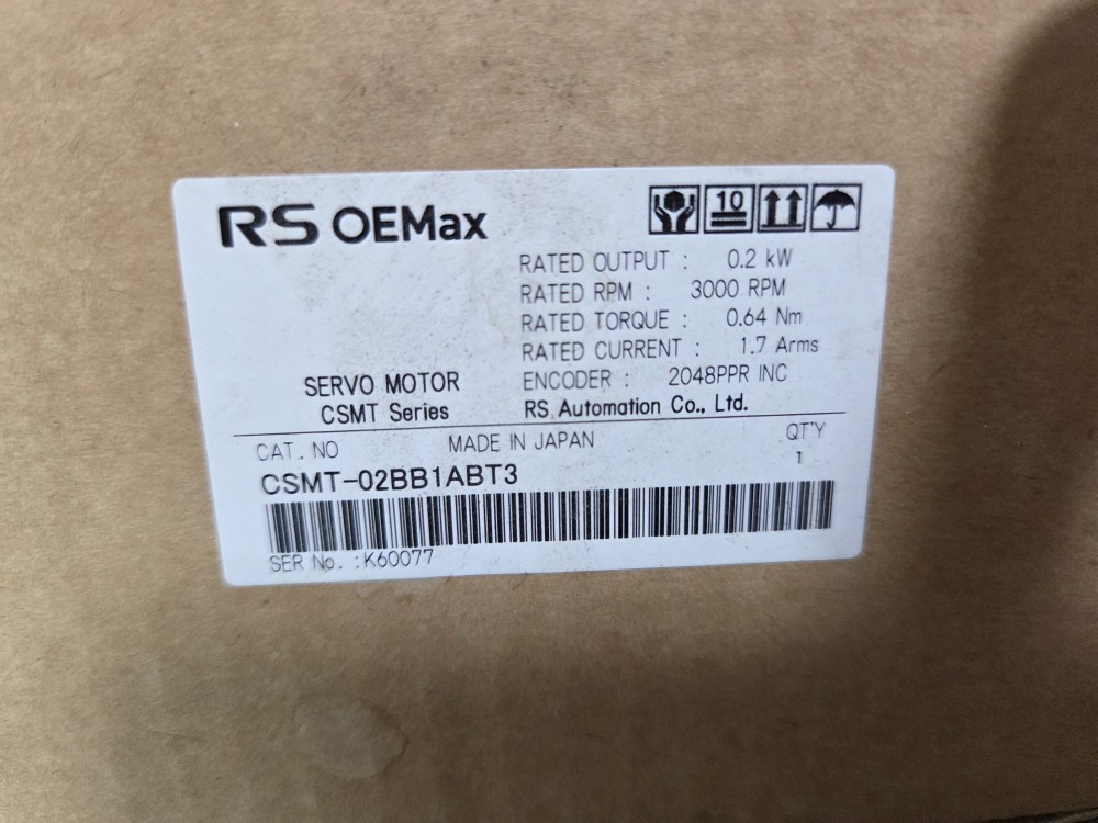 (A급-미사용품) AC SERVO MOTOR CSMT-02BB1ABT3 서보모타