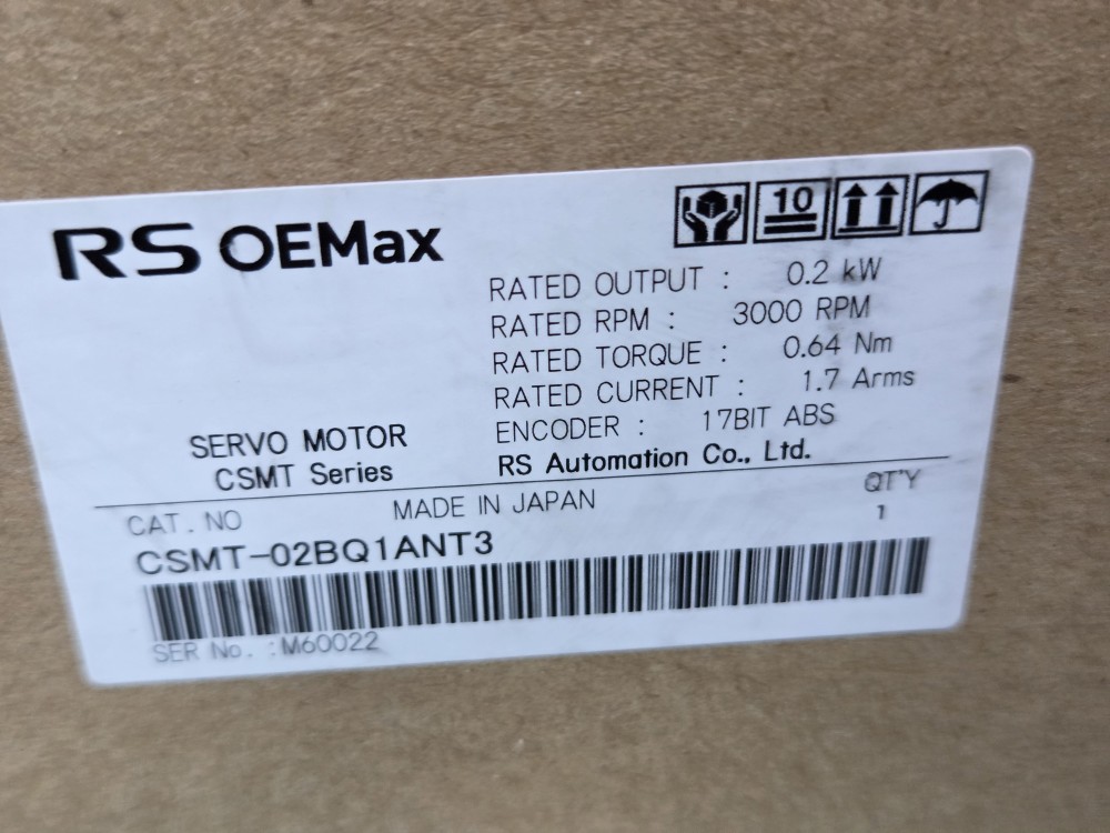 (A급-미사용품) AC SERVO MOTOR CSMT-02BQ1ANT3 서보모타