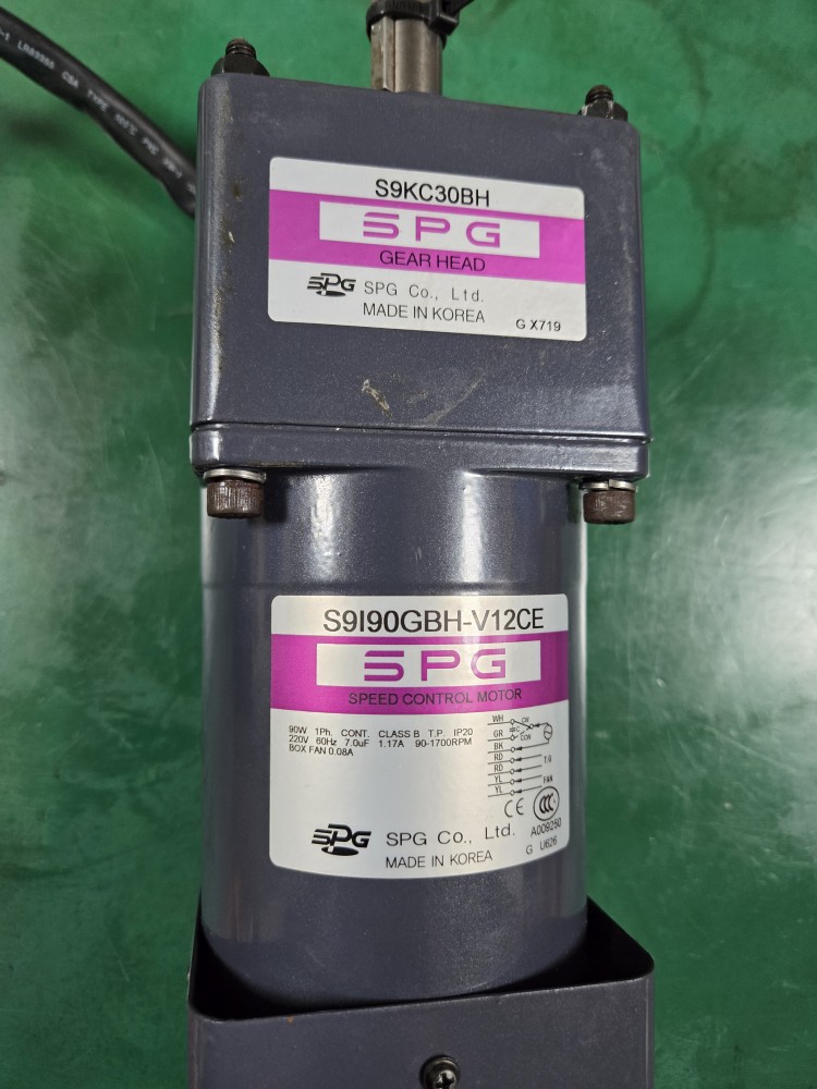 SPG SPEED CONTROL MOTOR S9I90GBH-V12CE+S9KC30BH (중고) 속도조절모타