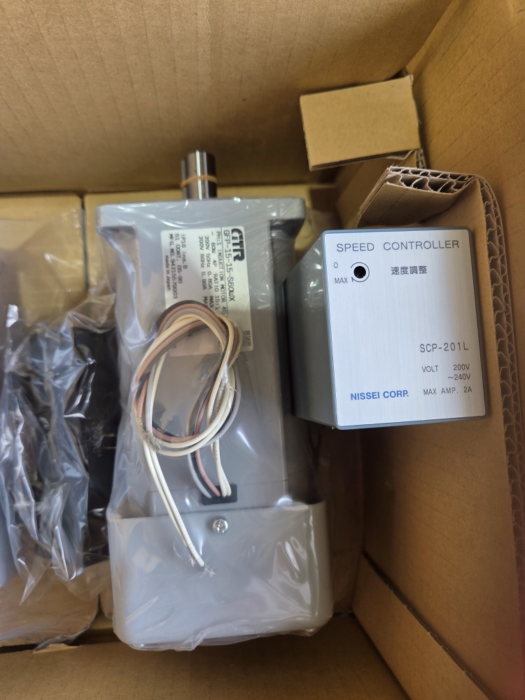 (A급-미사용품) GTR INDUCTION MOTOR GFP-15-15-S60WX  + SCP-201L