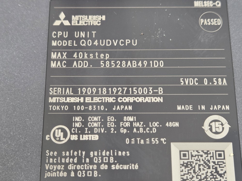 PLC CPU UNIT Q04UDVCPU (중고)