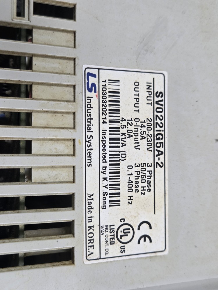 LS INVERTER SV022iG5A-2 (중고) 인버터