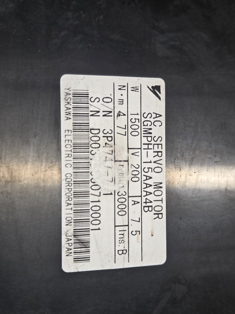YASKAWA SERVO MOTOR SGMPH-15AAA4B (1500W 중고)