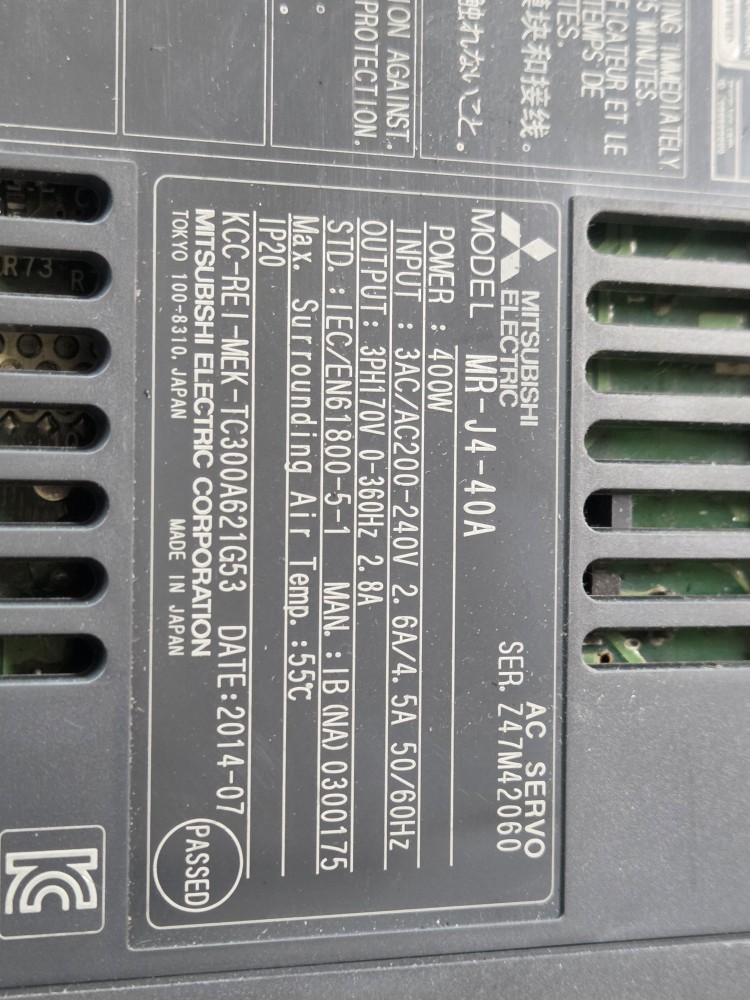 MITSUBISHI SERVO DRIVE MR-J4-40A(중고) 미쓰비씨 서보 드라이브