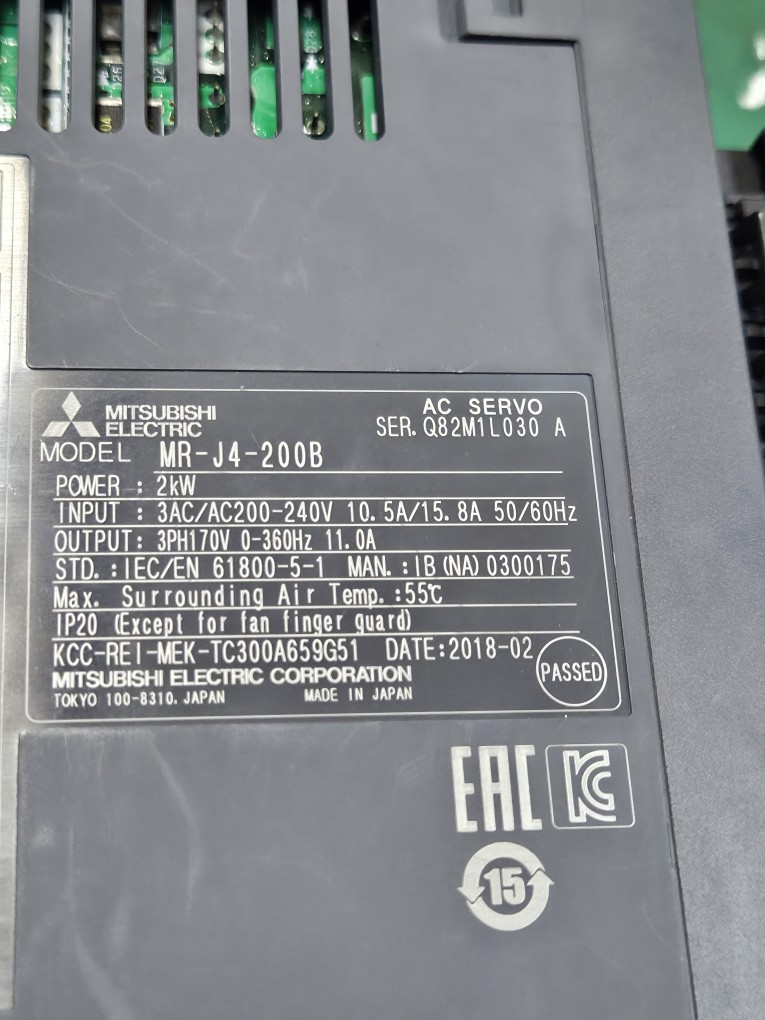 SERVO DRIVER MR-J4-200B (중고) 미쓰비씨 서보드라이버
